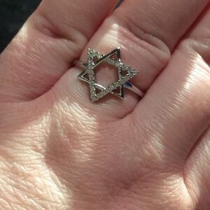 Free add on Magen David 925 silver ring